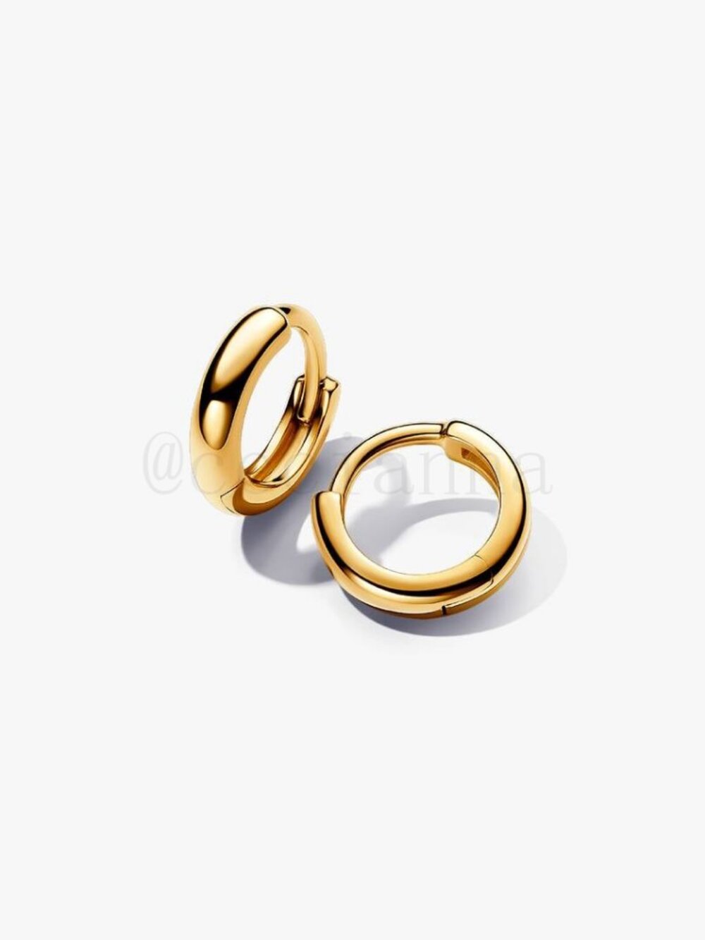 Pandora Round Huggie Hoop Earrings